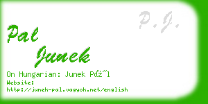 pal junek business card